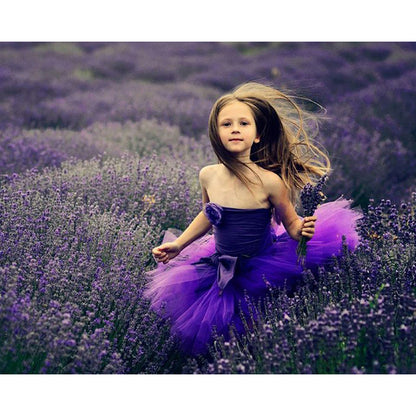 Lavender Field Girl - 40x50 cm paint by numbers kit