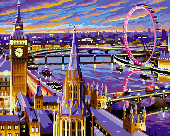 Colorful London Skyline - 40x50 cm paint by numbers kit
