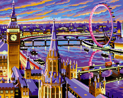 Colorful London Skyline - 40x50 cm paint by numbers kit