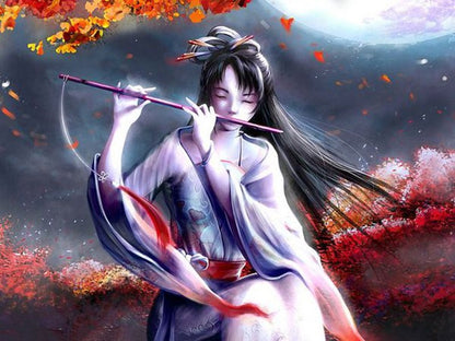 Autumn Flute Melody - 40x50 cm paint by numbers kit