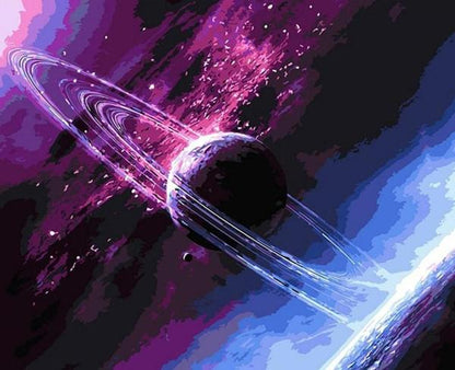 Cosmic Ringed Planet - 40x50 cm paint by numbers kit