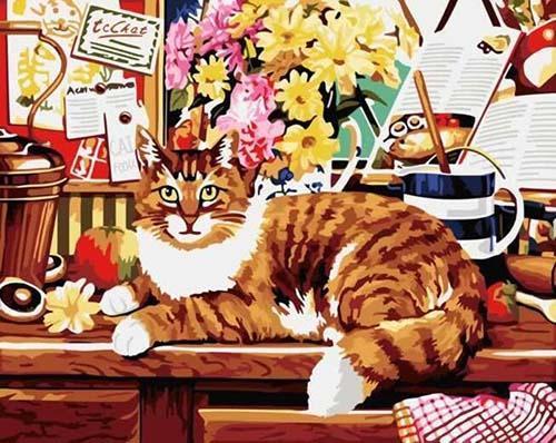 Studio Cat Companion - 40x50 cm paint by numbers kit