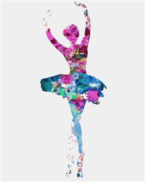 Color Splash Ballerina - 40x50 cm paint by numbers kit