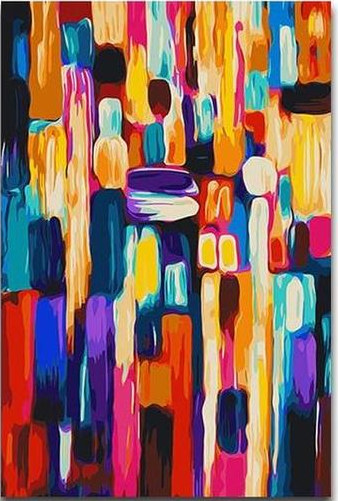 Vibrant Abstract Color Blocks - 40x50 cm paint by numbers kit