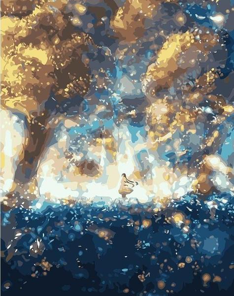 Golden Blue Storm Center - 40x50 cm paint by numbers kit