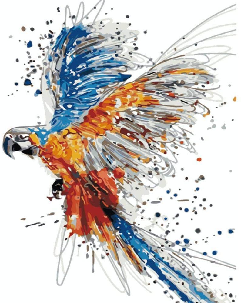 Splashing Color Parrot - 40x50 cm paint by numbers kit