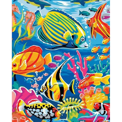 Colorful Tropical Ocean Life - 40x50 cm paint by numbers kit