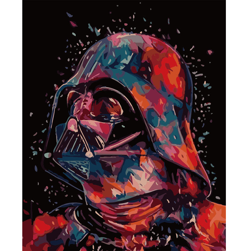 Colorful Dark Space Warrior - 40x50 cm paint by numbers kit