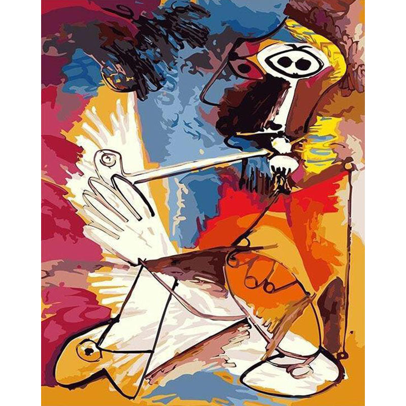 Abstract Pipe Smoker - 40x50 cm paint by numbers kit