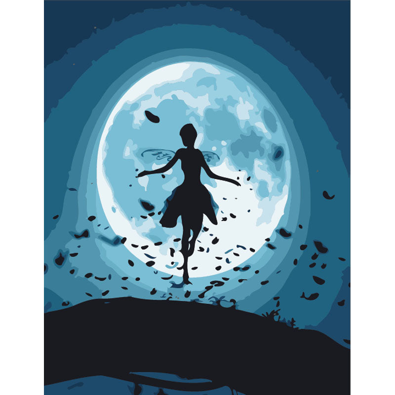 Moonlight Fairy Silhouette - 40x50 cm paint by numbers kit