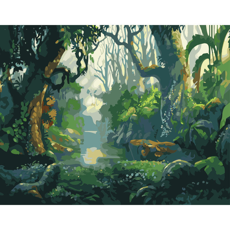 Enchanted Emerald Forest - 40x50 cm paint by numbers kit