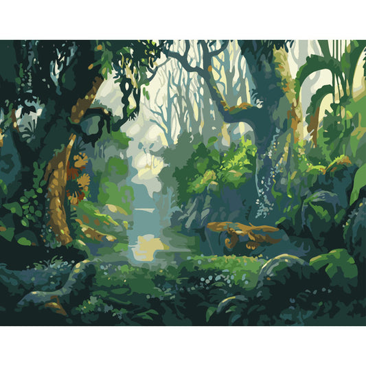 Enchanted Emerald Forest - 40x50 cm paint by numbers kit