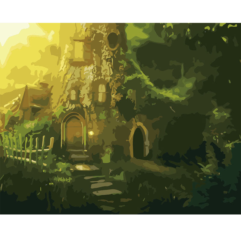 Sunlit Woodland Cottage - 40x50 cm paint by numbers kit