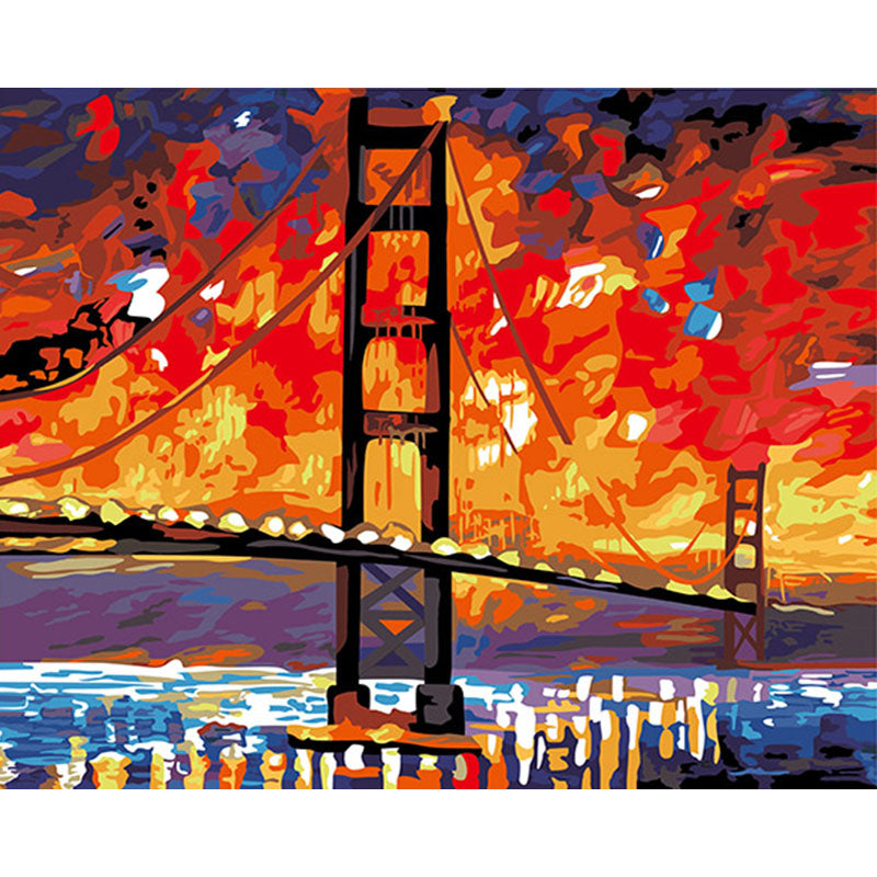 Golden Gate Sunset - 40x50 cm paint by numbers kit