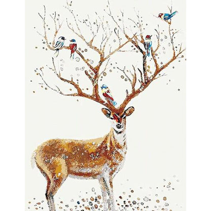 Woodland Deer and Songbirds - 40x50 cm paint by numbers kit