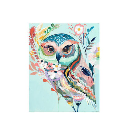 Floral Pastel Owl - 40x50 cm paint by numbers kit