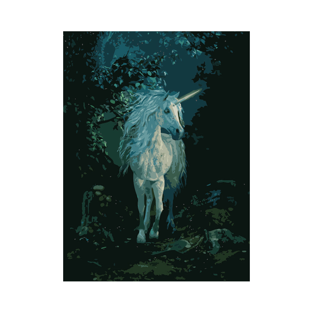 Moonlit Forest Unicorn - 40x50 cm paint by numbers kit