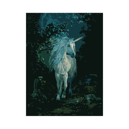 Moonlit Forest Unicorn - 40x50 cm paint by numbers kit