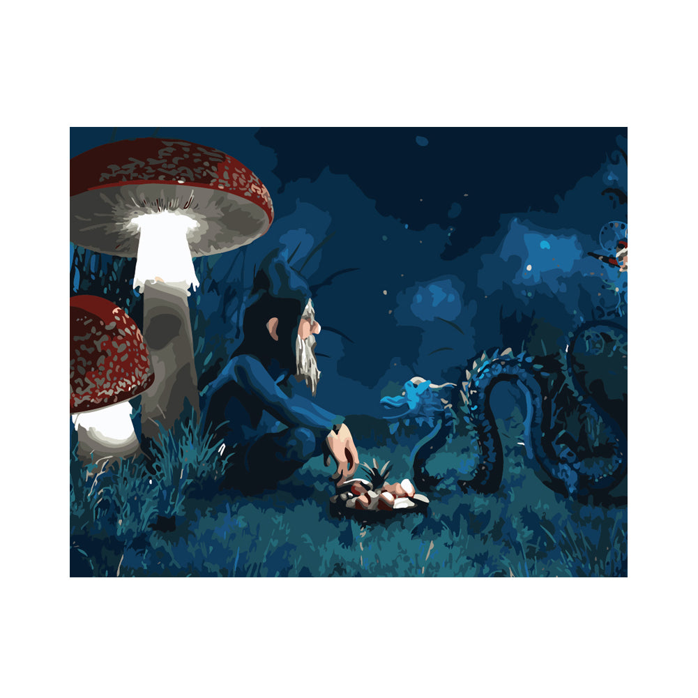 Mushroom Forest Encounter - 40x50 cm paint by numbers kit