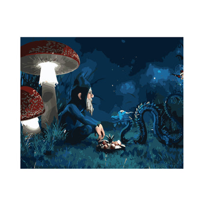 Mushroom Forest Encounter - 40x50 cm paint by numbers kit