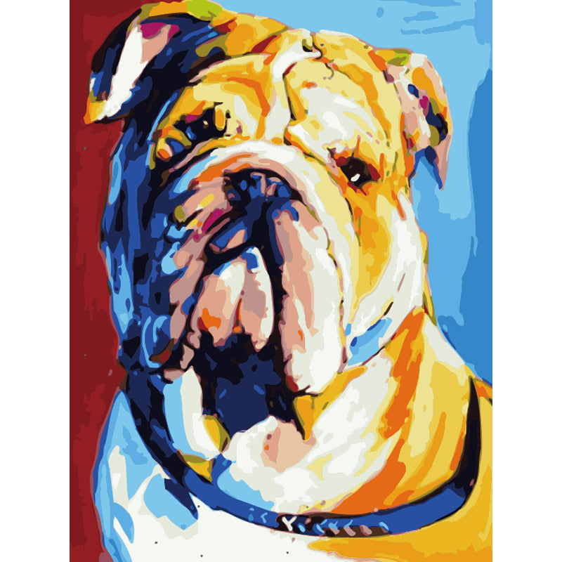 Colorful Bulldog Portrait - 40x50 cm paint by numbers kit