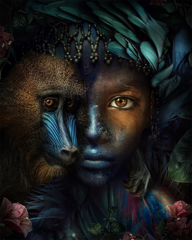 Azure Mandrill Spirit - 40x50 cm paint by numbers kit