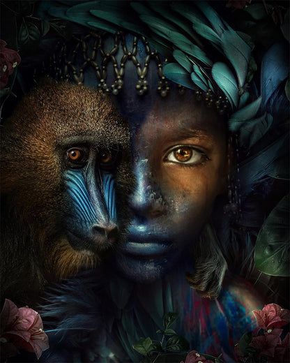 Azure Mandrill Spirit - 40x50 cm paint by numbers kit