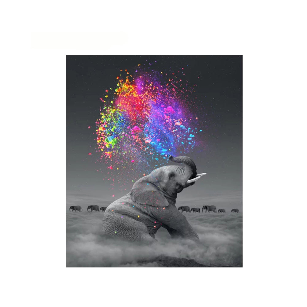 Elephant Color Burst - 40x50 cm paint by numbers kit