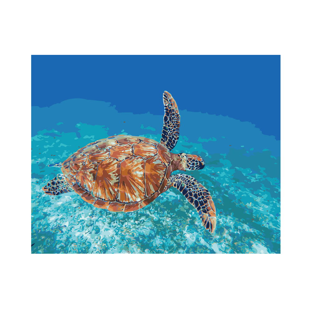 Sea Turtle in Blue Water - 40x50 cm paint by numbers kit