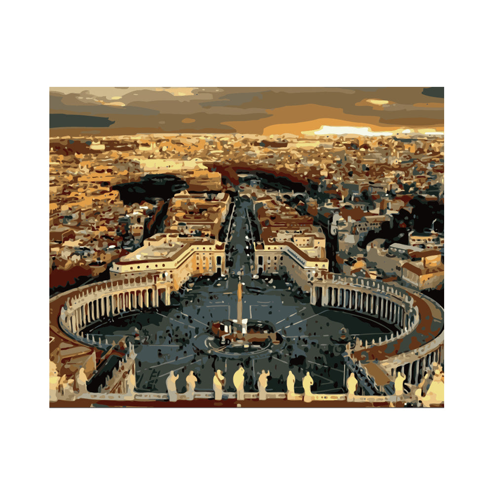 Golden Rome Panorama - 40x50 cm paint by numbers kit