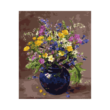 Wildflowers in Blue Vase - 40x50 cm paint by numbers kit