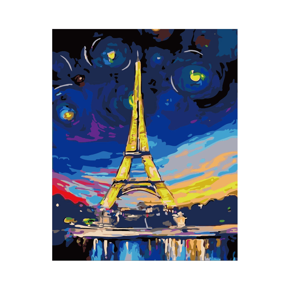 Starry Paris Tower - 40x50 cm paint by numbers kit