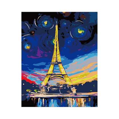Starry Paris Tower - 40x50 cm paint by numbers kit