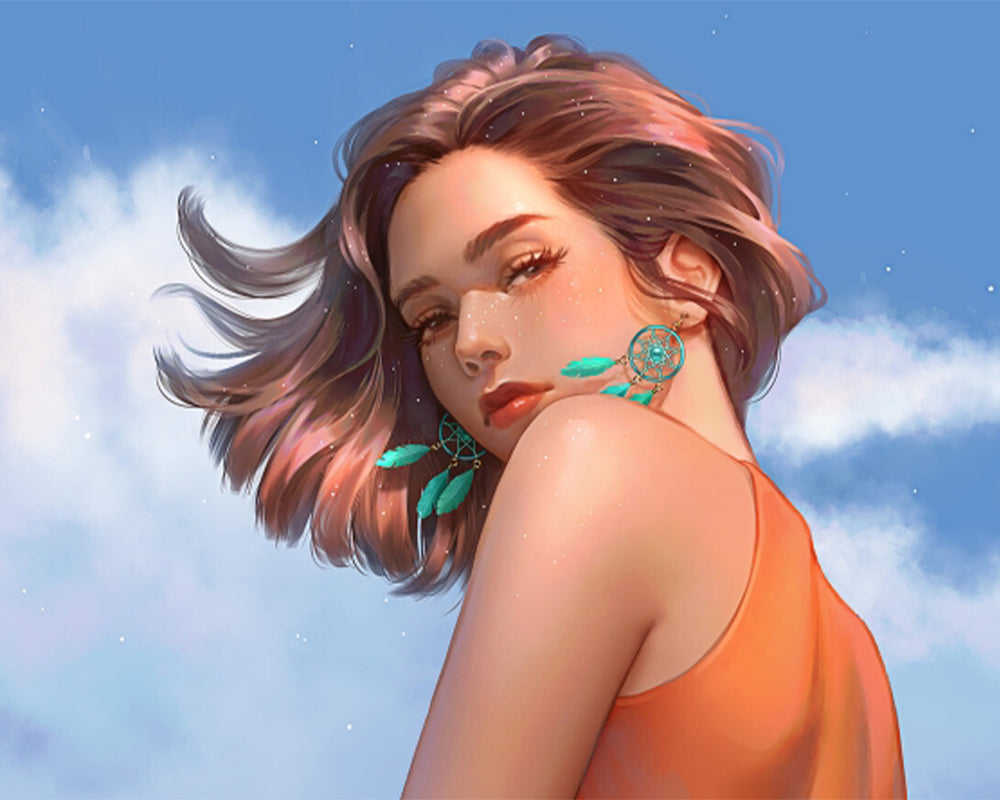 Dreamcatcher Sky Portrait - 40x50 cm paint by numbers kit