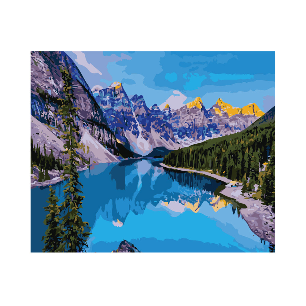 Turquoise Mountain Lake - 40x50 cm paint by numbers kit
