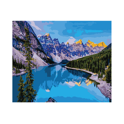 Turquoise Mountain Lake - 40x50 cm paint by numbers kit