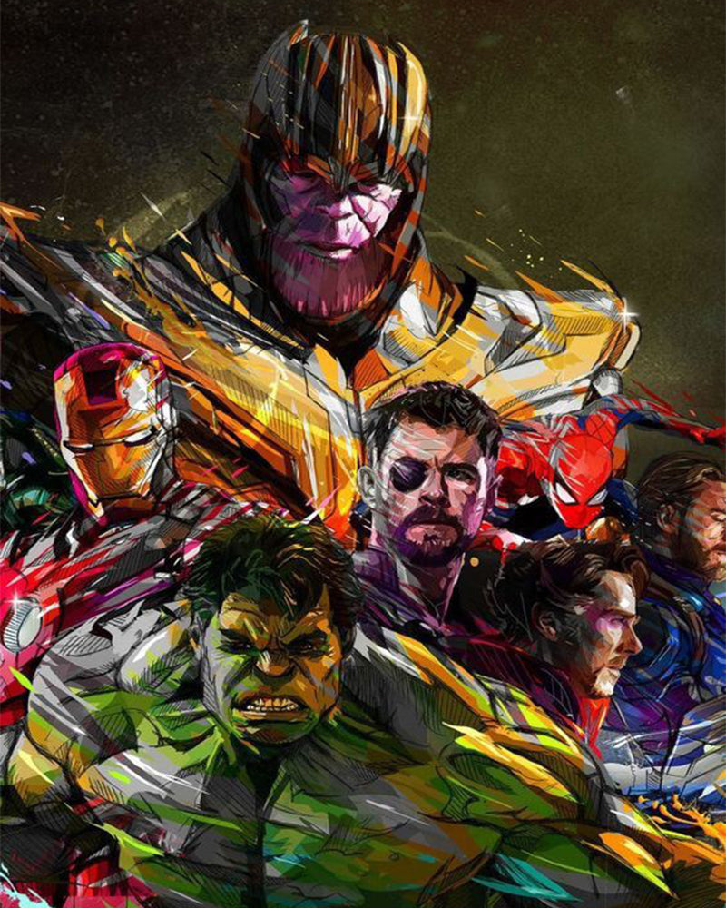 Heroes United - 40x50 cm paint by numbers kit