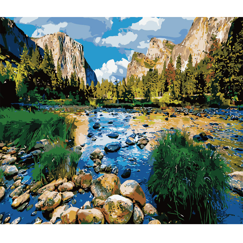 Mountain Valley River - 40x50 cm paint by numbers kit