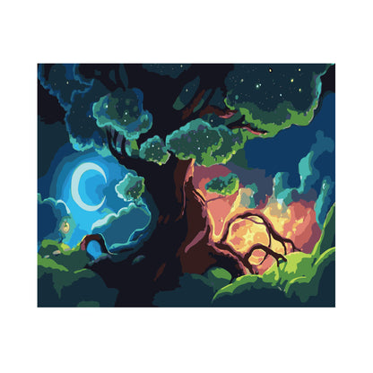 Moonlit Enchanted Tree - 40x50 cm paint by numbers kit