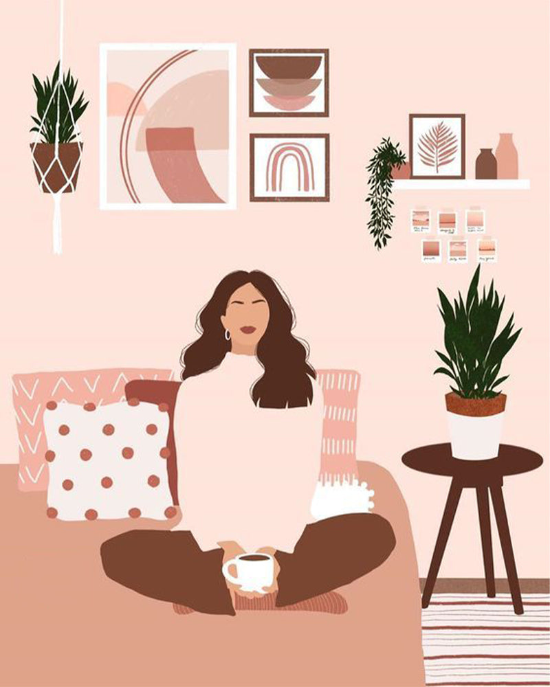 Cozy Coffee Living Room - 40x50 cm