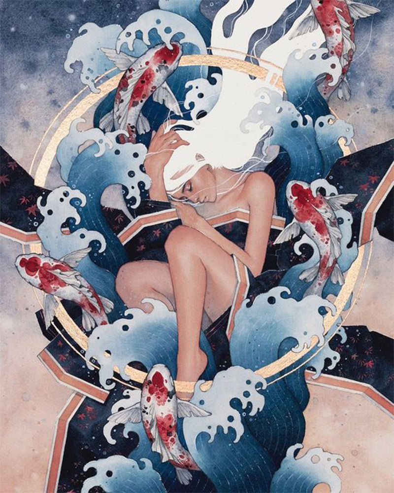 Koi Waves Reverie - 40x50 cm paint by numbers kit
