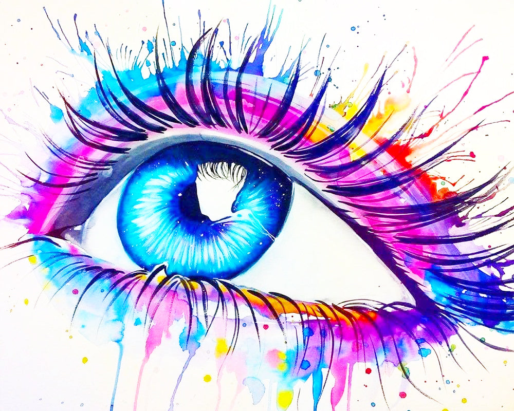 Abstract Eye Splash Art