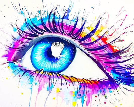 Abstract Eye Splash Art