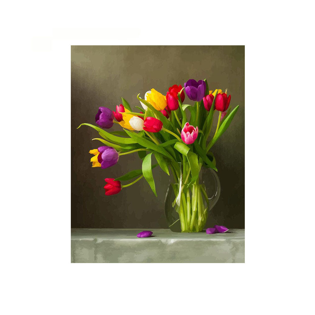Colorful Tulip Bouquet - 40x50 cm paint by numbers kit