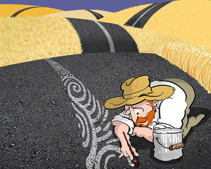 Roadside Artist at Work - 40x50 cm paint by numbers kit