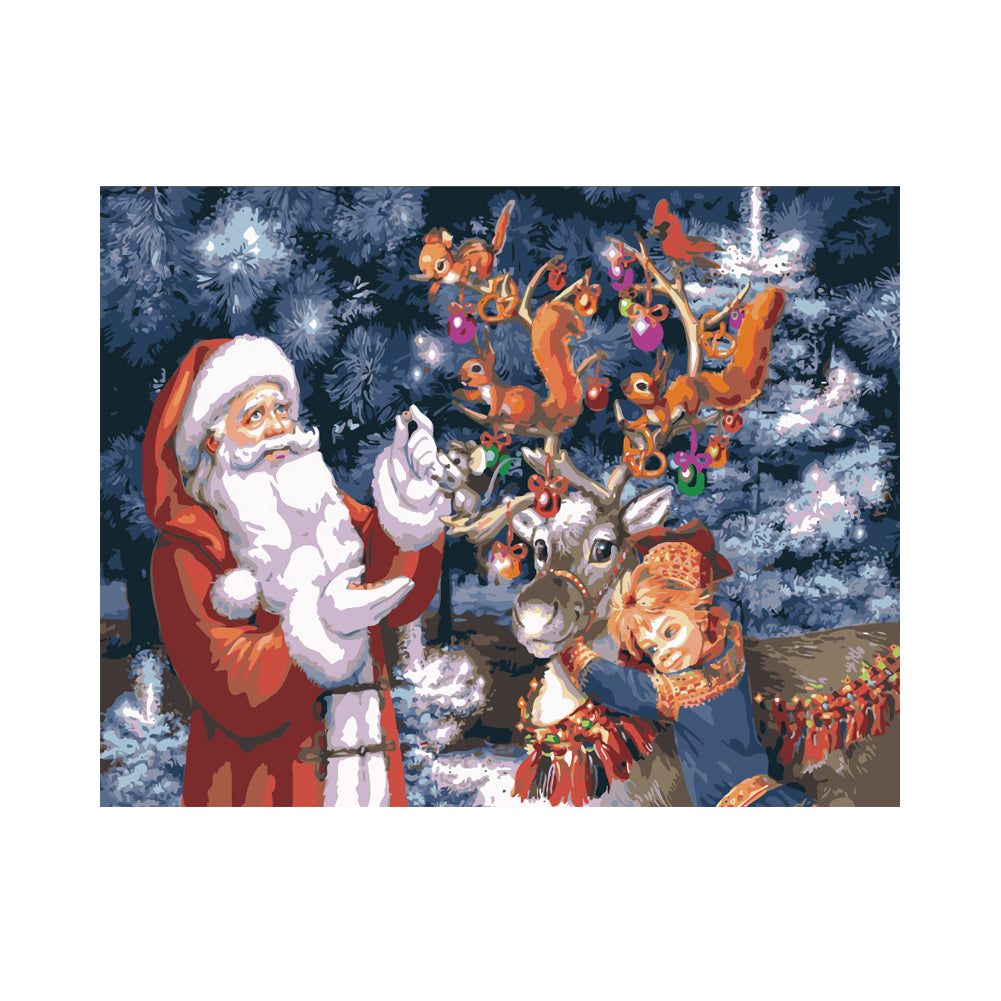 Santa's Woodland Christmas - 40x50 cm paint by numbers kit