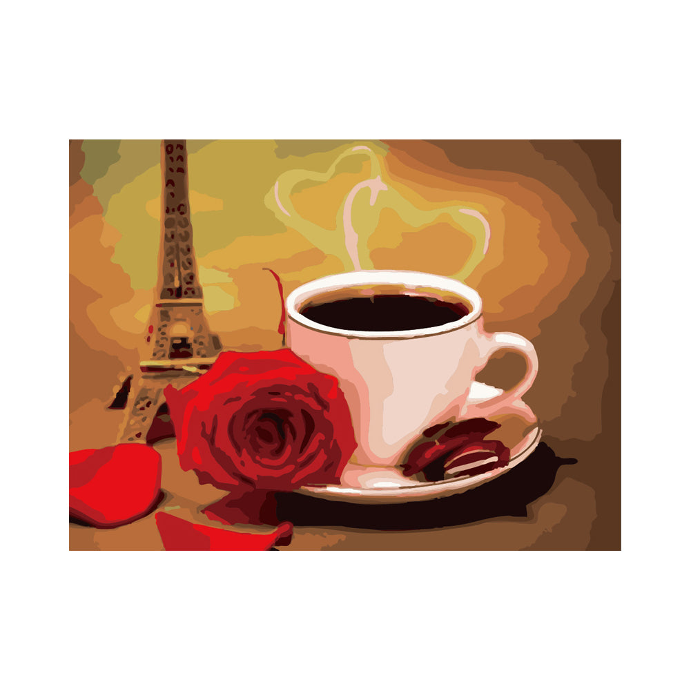 Paris Rose and Coffee - 40x50 cm paint by numbers kit