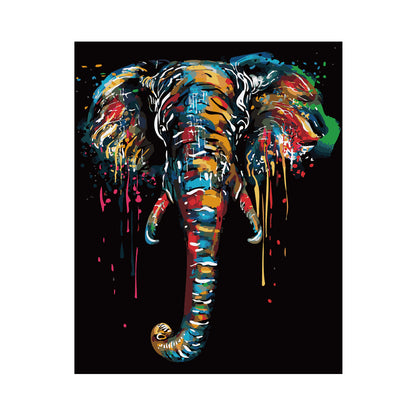 Color Splash Elephant - 40x50 cm paint by numbers kit