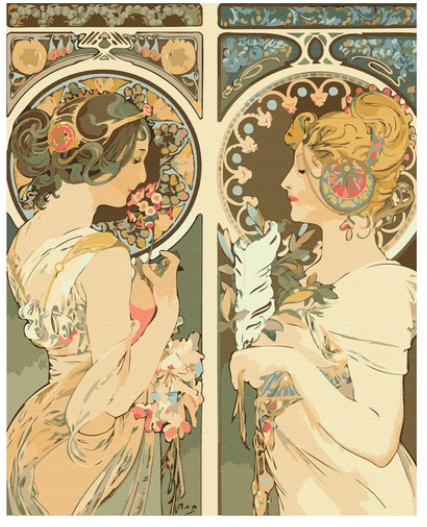 Art Nouveau Reflections - 40x50 cm paint by numbers kit