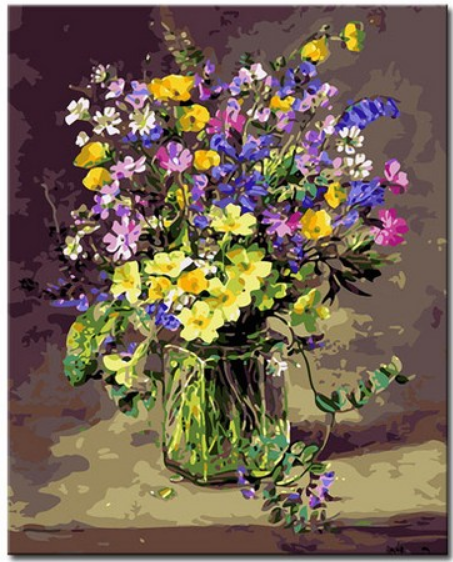 Meadow Flowers in Glass - 40x50 cm paint by numbers kit